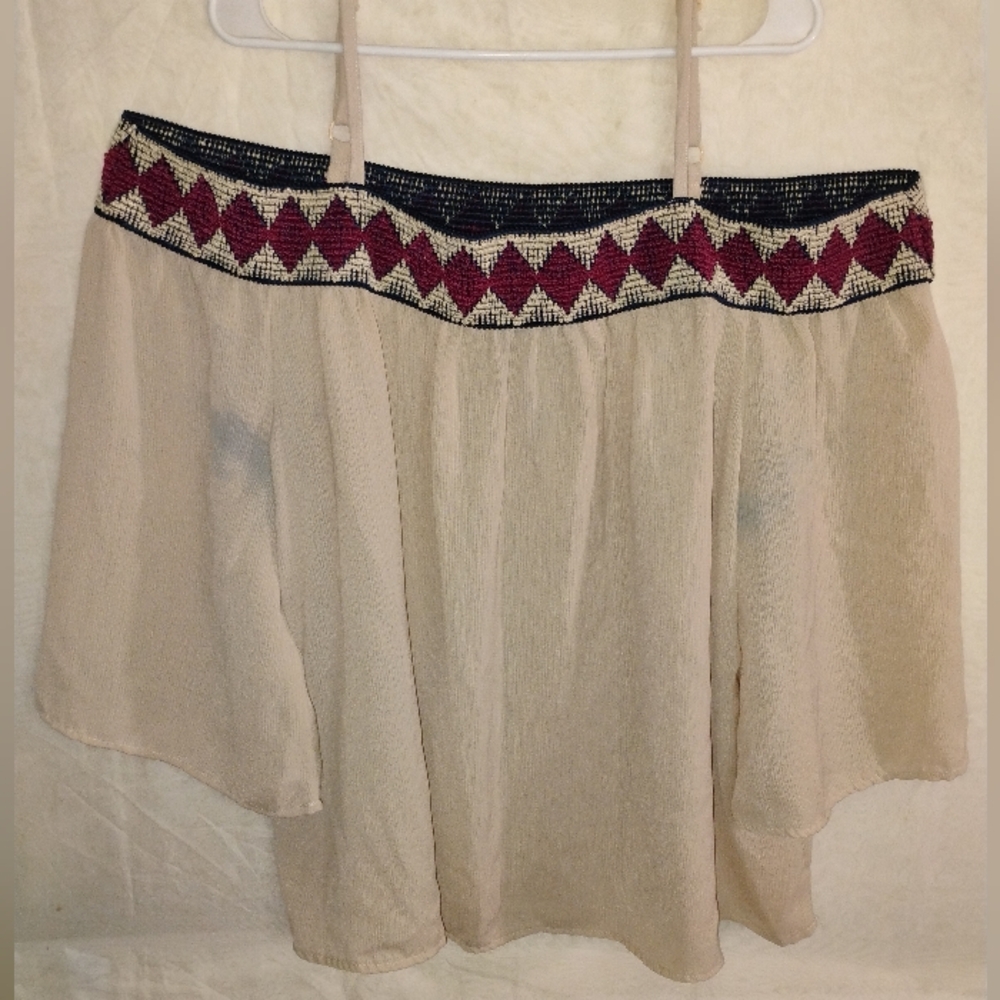 Maurice Off The Shoulder Cream Blouse 3 3xl Plus